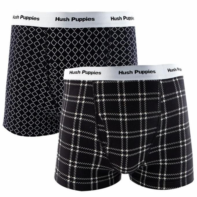 Hush Puppies Classic Print Knit Boxer underwear pria celana dalam cowo