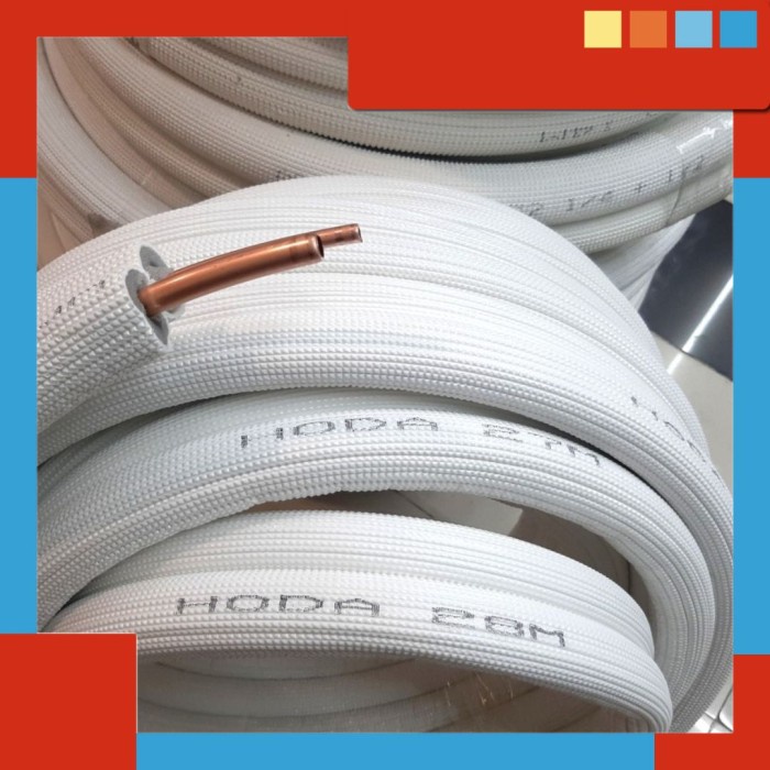 Terbaik Original Hoda Pipa Ac Aqua 1/2 3/4 1 Pk Freon R22 R410A R33 Best