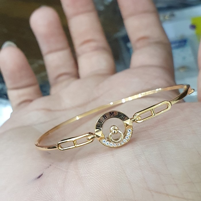 ✨Sale Gelang Bangle Herm* Simple Emas Limited