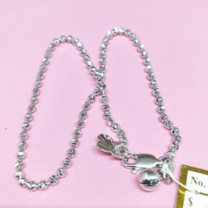 ✨Sale Gelang Biji Lada Arsir Hwt Emas Putih 75 Bracelet Gold Terbatas