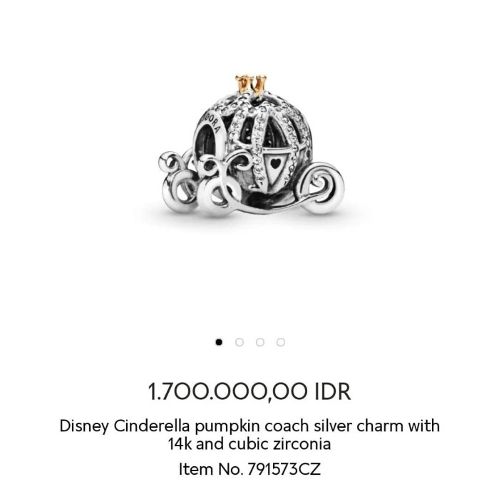 ✨Sale Pandora Disney Cinderella Pumpkin Coach With 14K Ori Terbaru