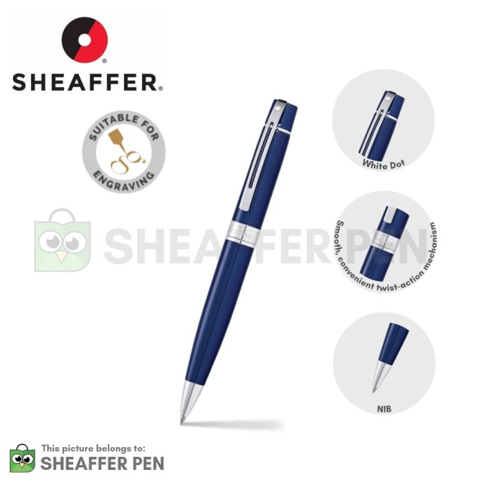 

✨Sale Sheaffer® Sgc 300 Blue Laque Chrome Plate Ballpoint Terbaru