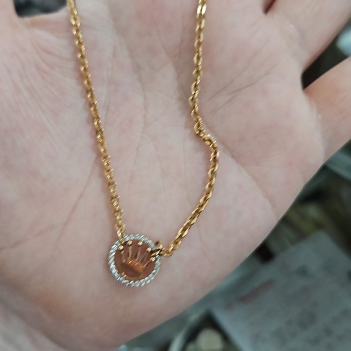 ✨Sale Kalung Koye Nori Love Hati Kecil Mahkota Emas Asli 375 8K Mas Muda Terbaru