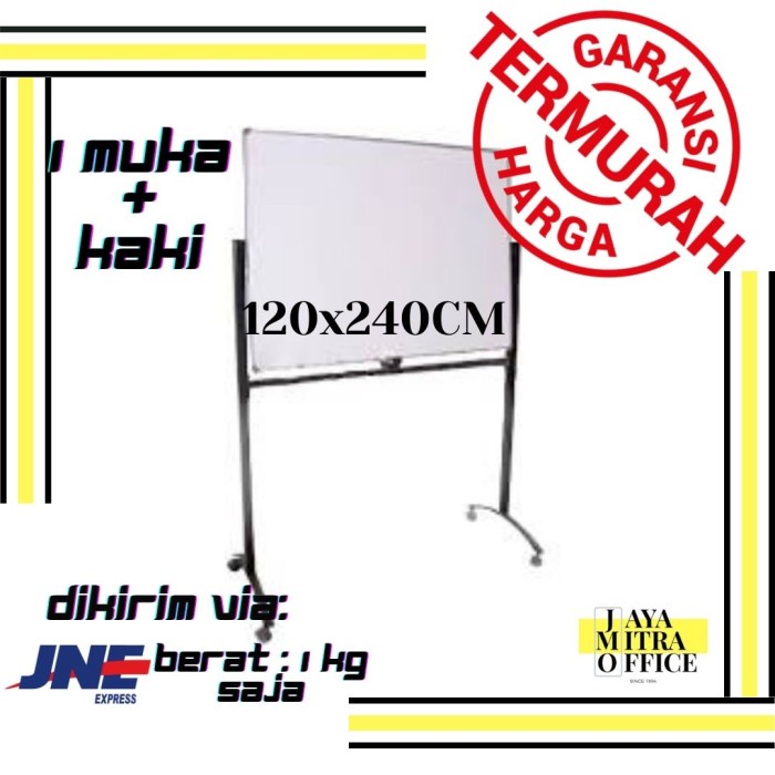 

✨Sale Papan Tulis Whiteboard Kaki 1 Muka Sakana 120 X 240 Cm Terbaru