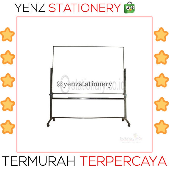 

✨Sale Papan Whiteboard Magnetik Stand Kaki Double Face Sakana Uk. 90 X 180 Terbatas