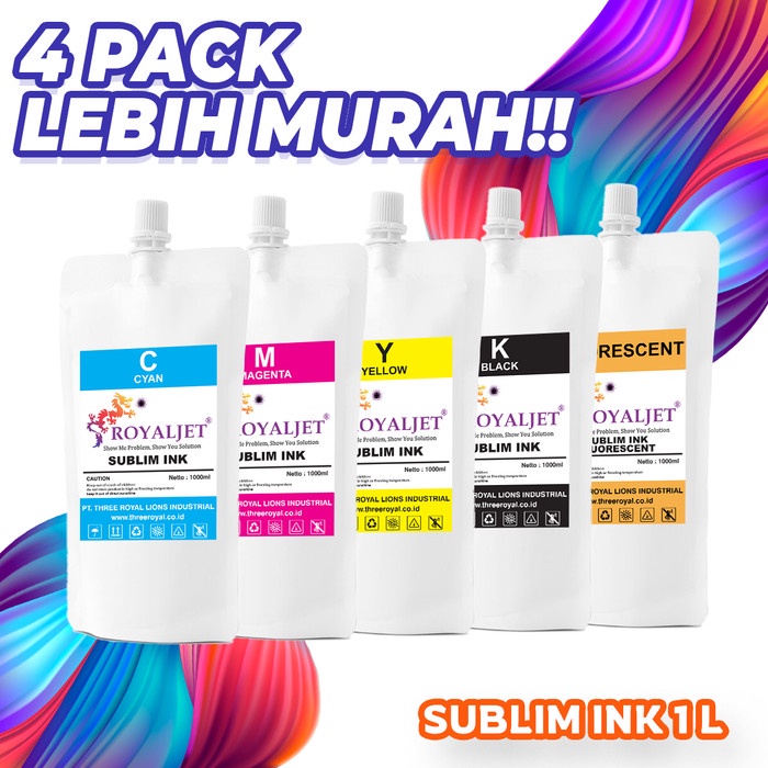 

✨Sale Paket 4 Tinta Sublim / Sublim Ink 1 Liters Cmyk Terbaru