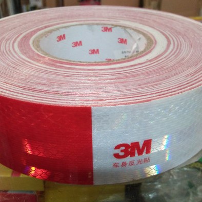 

✨Ready Original 3M Sticker Reflector Merah Putih Uk 2 X 45M Stiker Kir Berkualitas