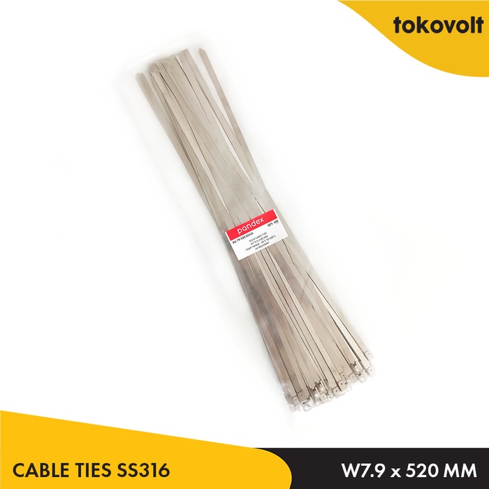 

✨Ready Pandex Cable Ties Stainless Steel 7.9 X 520Mm / Cable Ties Ss316 Berkualitas