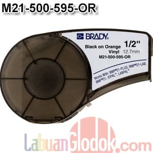 

✨Sale Tape Label Brady Vinyl 12Mm M21-500- 595-Or Orange Limited