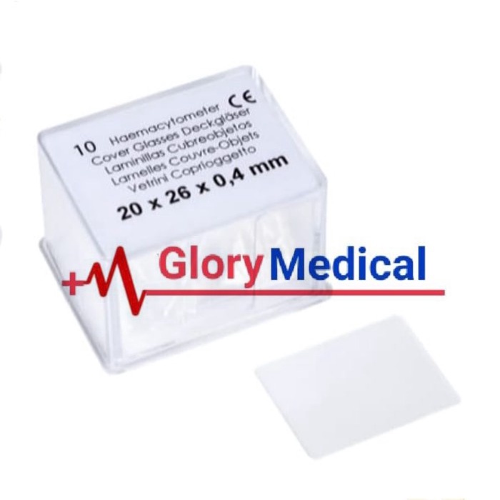 

✨Sale Haemacytometer Cover Glass 20X26X04Mm Isi 10 Germany Terbatas