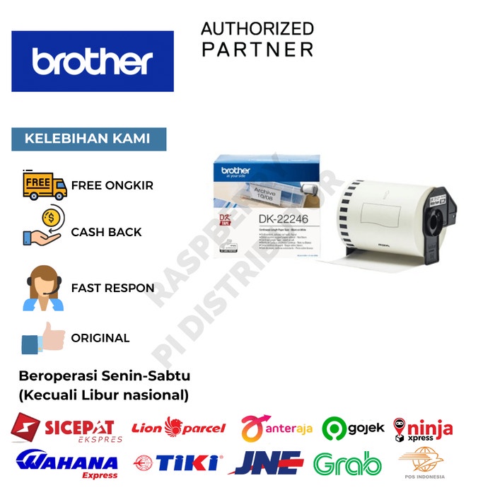 

✨Sale Brother Label Dk-22246 Continuous 103Mm 30.48M Replacement Dk-22243 Terbaru