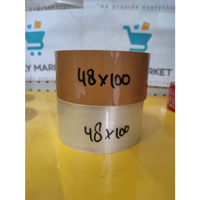 

✨Sale Lakban Solasi Beningcoklat 48X100 Yard 1Dus72 Premium Super Lengket Limited