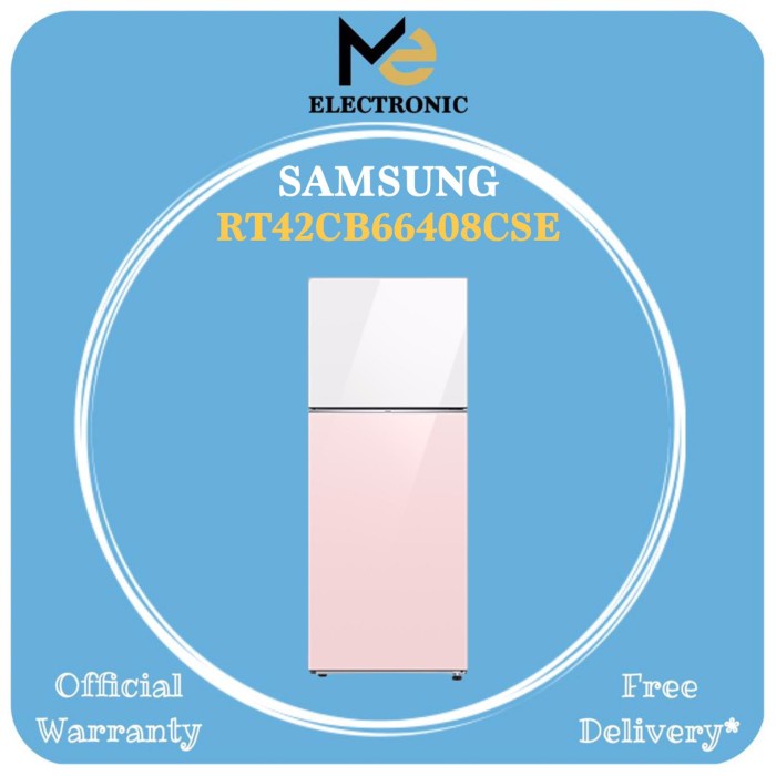 ✨Original Samsung Rt42 Kulkas Bespoke Ungkep 2 Pintu Rt42Cb66408Cse 415 L Rt42Cb Limited