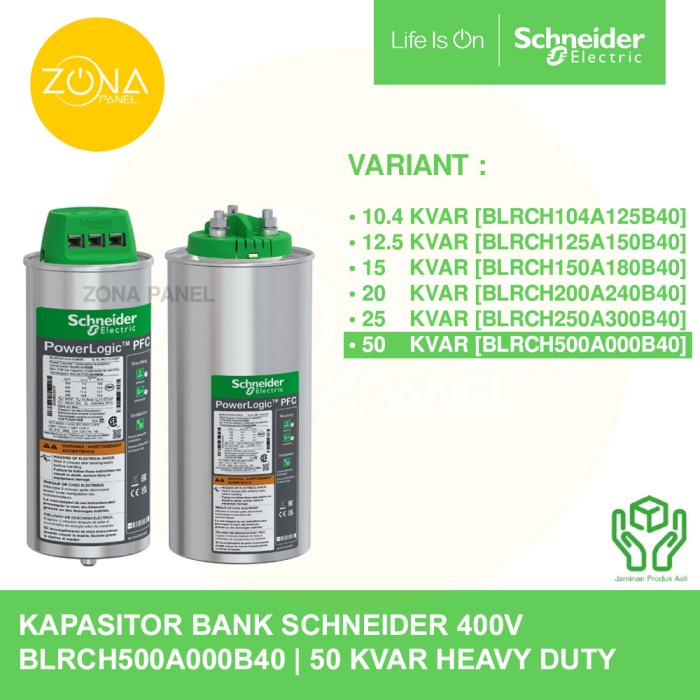 ✨Ori Kapasitor Bank Schneider 400V 50Kvar Heavy Duty Blrch500A000B40 Terbaru