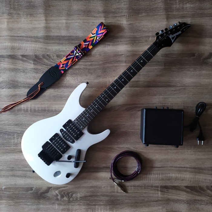 ✨New Ori Paketan Gitar Listrik Ibanez S Series Putih Limited
