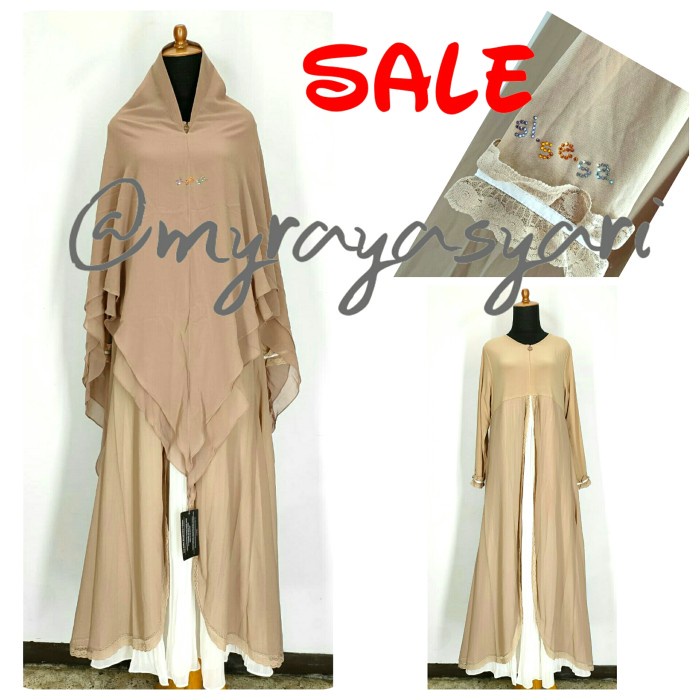 ✨New Dress Sisesa Syariah Cream_Bw Sale Limited