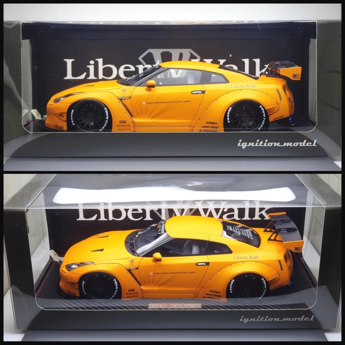 ✅Termurah 1/18 Ignition Model Nissan Gtr R35 Liberty Walk Orange Limited