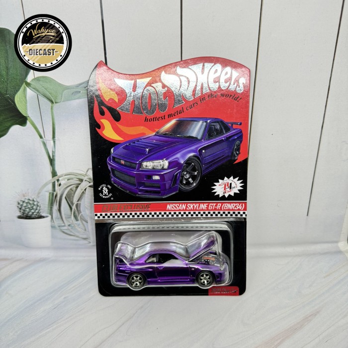 ✅Termurah Hot Wheels Rlc Nissan Skyline R34 Ungu Purple Limited
