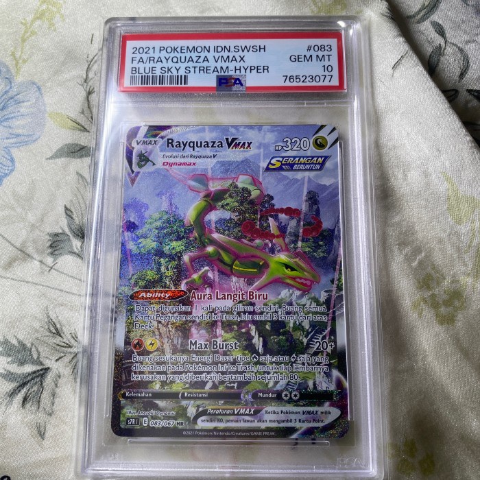 ✅Termurah Kartu Pokemon Tcg Id Indonesia Swsh S7R Rayquaza Vmax Hr Aa Psa 10 Diskon