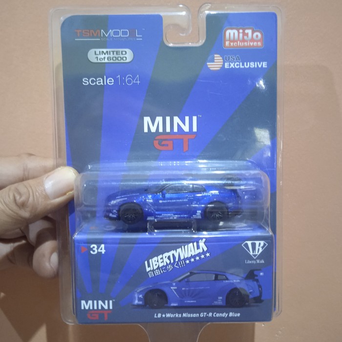 ✅Termurah Mini Gt Mgt Nissan Gtr R35 No. 34 Blue Terbatas