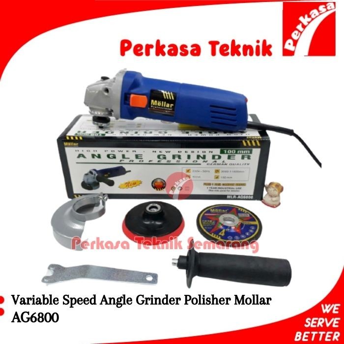 MESIN GERINDA TANGAN MOLLAR AG6800 + VARIABLE SPEED