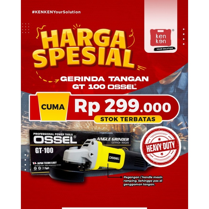 GERINDA TANGAN GERINDA TANGAN OSSEL GERINDA TANGAN GT 100 OSSEL