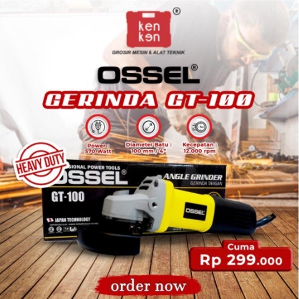 Gerinda GT100 Ossel Mesin Gerinda Tangan GT100 Ossel Gurinda GT100 Oss