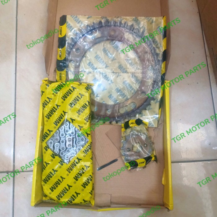✨COD Gir Gear Set Paket Chain Kit Crf 150 Rantai 428H Tebal Merk Yimm Diskon