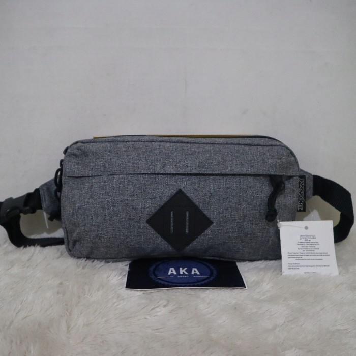 ✨New Tas Jansport Waisted Grey Letterman Poly Sling Waist Bag  Original  Diskon