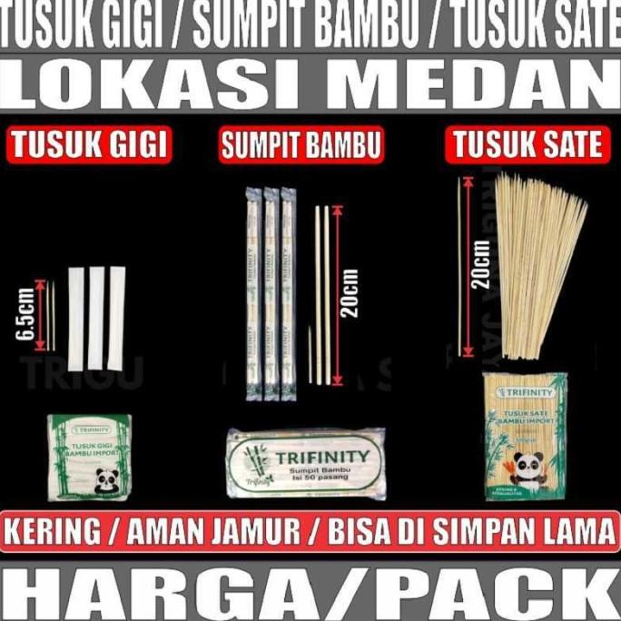 Buruan serbu] Sumpit Bambu Import Panda+Tsk Gigi / Tusuk Sate Bambu Panda Pack Medan
