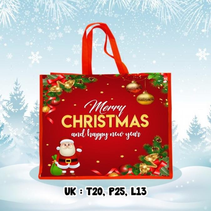 

><><><] 25x19x12 Tas Spundbond Goodiebag Natal Hadiah Souvenir Christmas Xmas