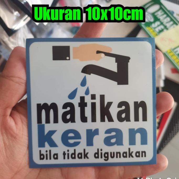 

monggo] Stiker matikan Keran Stiker matikan kran Stiker di kamar mandi