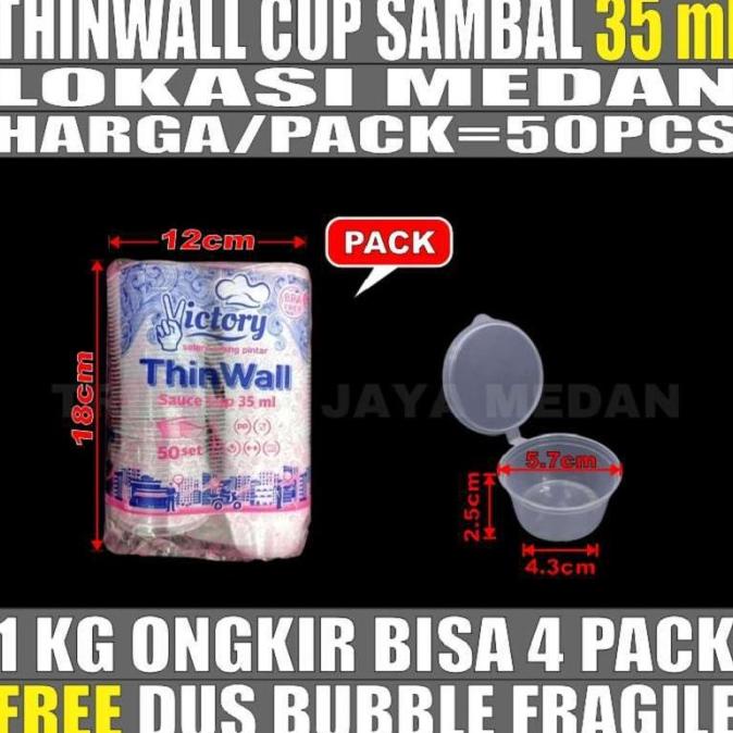 @@@@] Thinwall Cup 25ml 35ml 60ml 100ml 150ml Bulat u Puding Pack Medan - Cup35ml VCT
