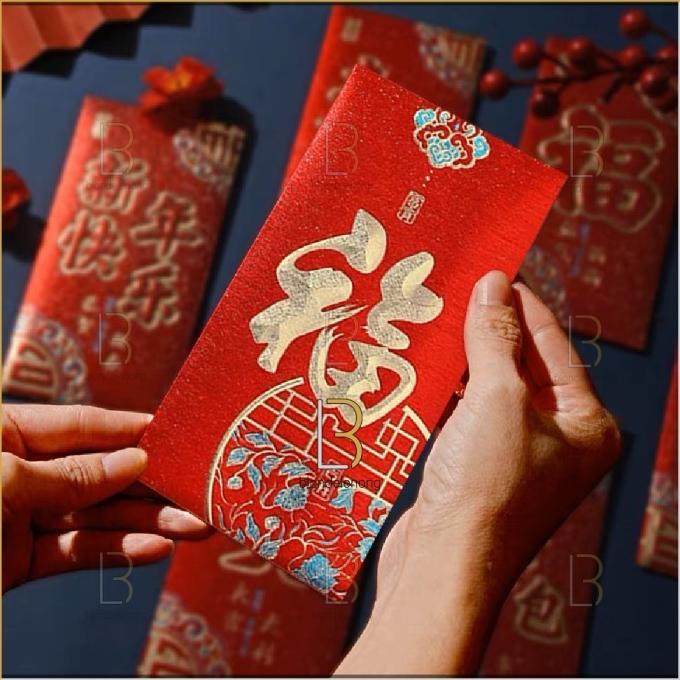 

Amplop Kertas Angpao Angpau Ampao Imlek Merah Netral Panjang Fuk Hoki Berkualitas