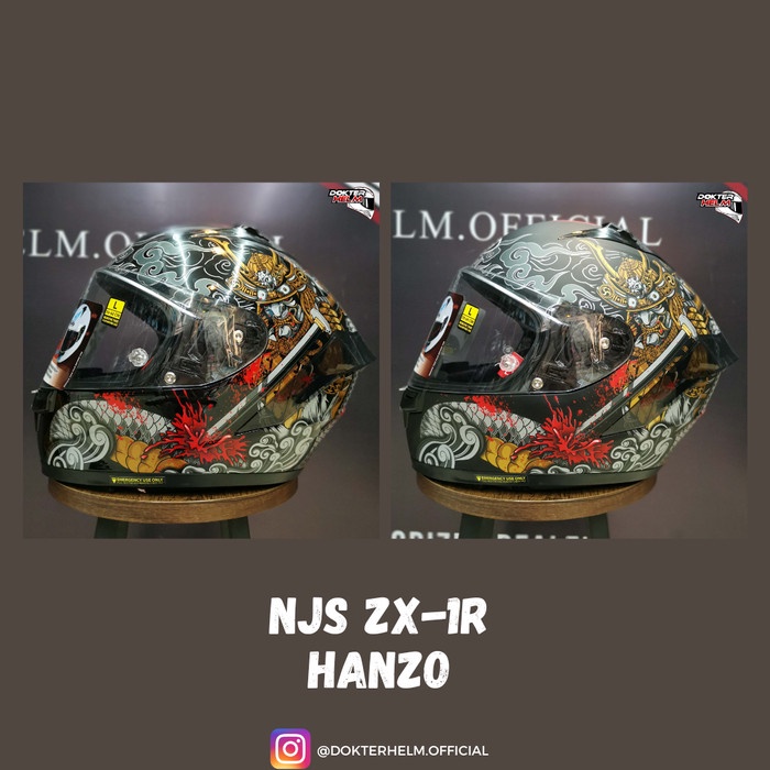 Masih Helm Njs Zx-1R Zx1-R Zx1R Motif Hanzo Samurai Edition
