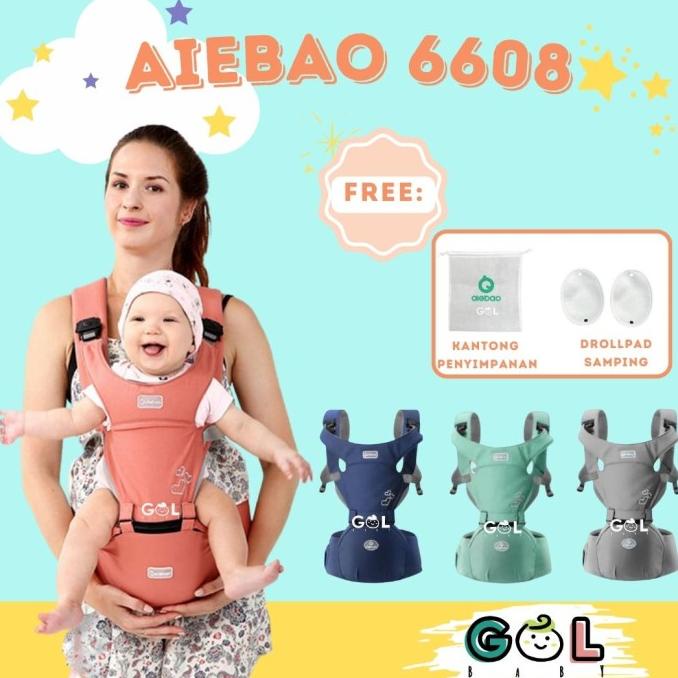 gendongan bayi aiebao 6608 hipseat baby carrier aiebao 6608