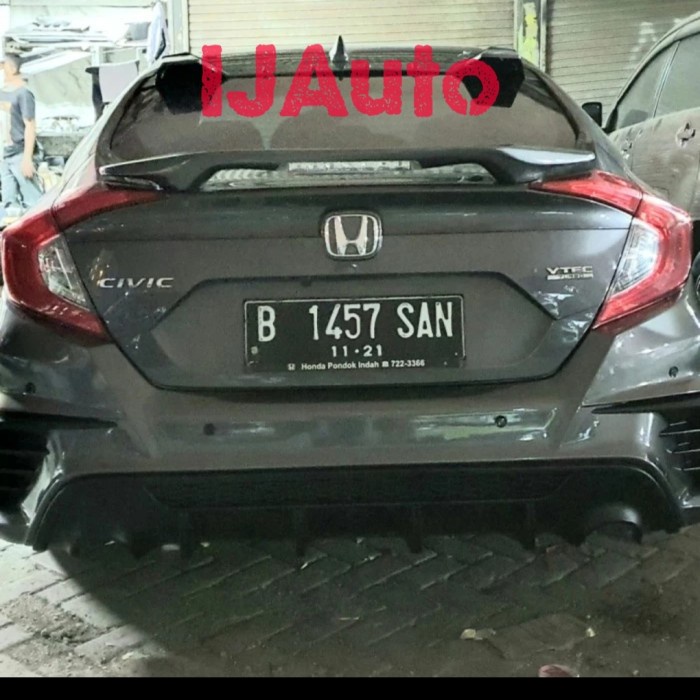 ✅Ready Trunk Wing Spoiler Modulo Civic Turbo Sedan Civic Fc 2016-2022 Terbatas