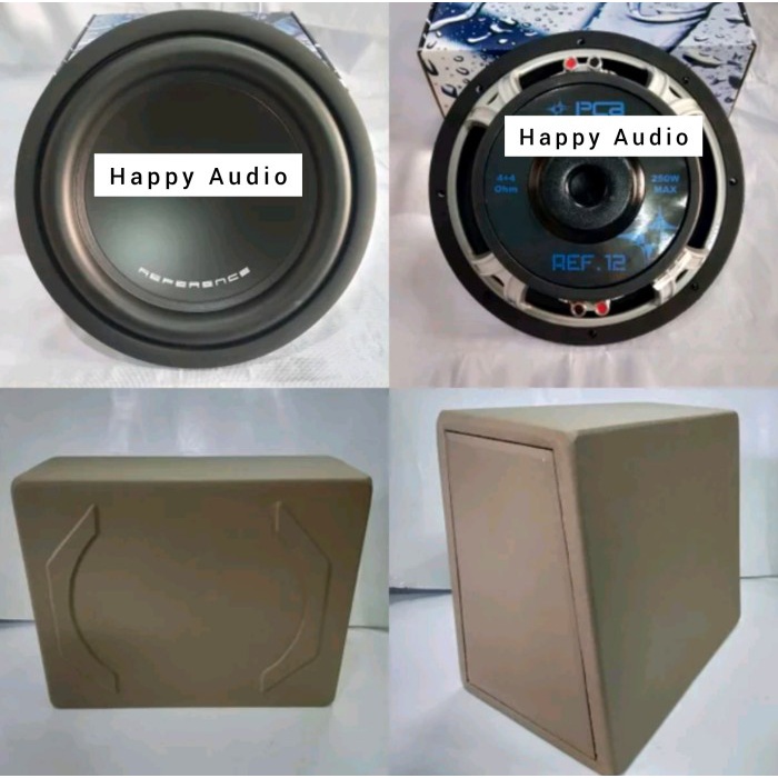 ✅New Ori Paket Subwoofer Pca Ref-12 Reference 12 Inch  Box Mdf Beige 18Mm Ori Berkualitas