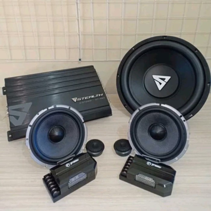 ✅New Ori Promo Paket Audio Mobil Sq.Spl.Stealth.Power-Subwoofer-Speaker Split Terbaru
