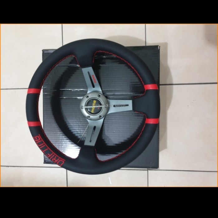 ✅New Ori Stir Racing Asli Kulit Momo Italy Ring 14 In Cekung/Stir Asli Italy Diskon