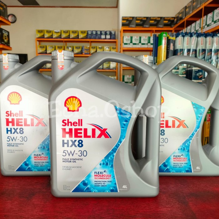 ✅New Shell Helix Hx8 5W-30 4L Oli Mobil Original 100 Diskon