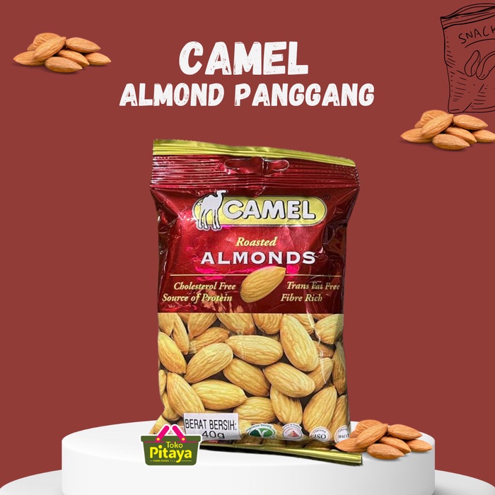 

<<<<<] Camel Roasted Almonds Fibre Rich Nuts 40 gr / Kacang Almond Panggang