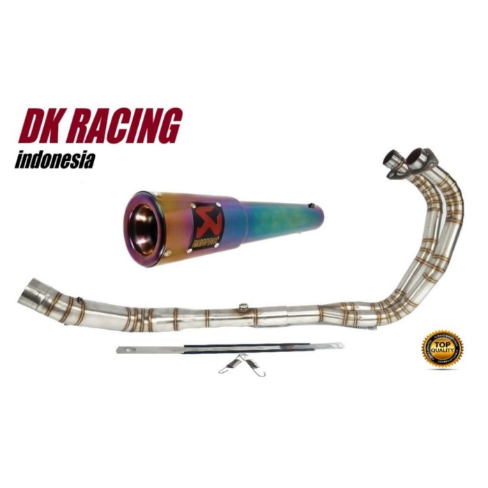 [Original] Knalpot Racing Yamaha Mt25 Akrapovic Glass Rainbow Fullsystem Peforma Berkualitas