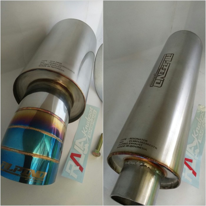 [Original] Muffler Knalpot Mobil Alpino Dan Resonator Matic Limited