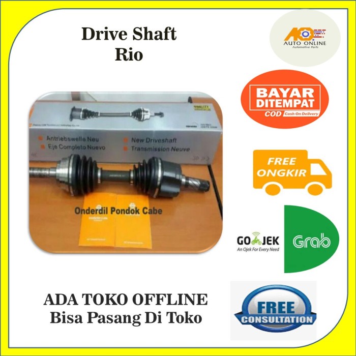 [Ori] Driveshaft Drive Shaft Cv Joint Kia Rio Roda Komplit Kia Rio Terbaru