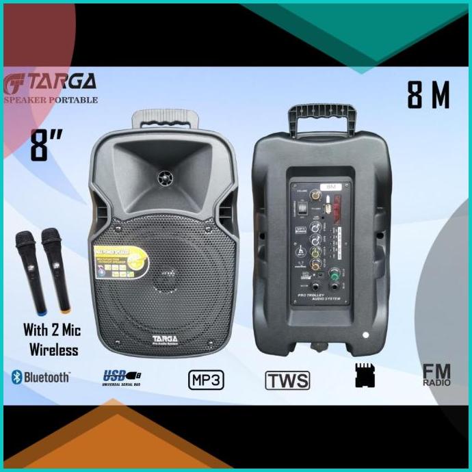 speaker bluetooth targa 8 M portable targa 8M wireless mic 2 16novz3 l