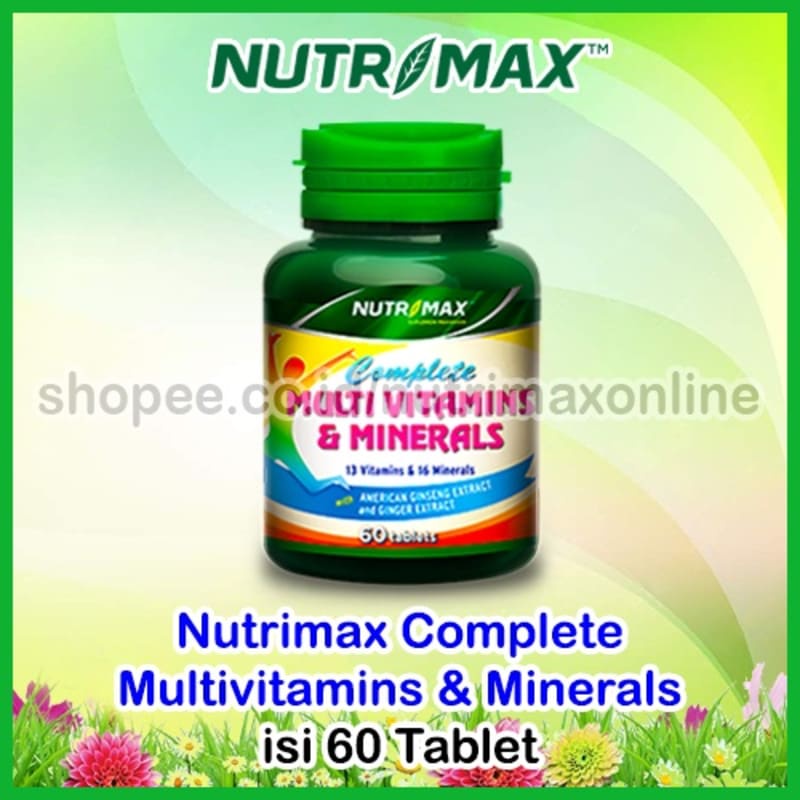 Nutrimax Complete Multivitamins & Minerals Isi 60 Multivitamin Multi Vitamin Mineral Imunitas Tubuh 