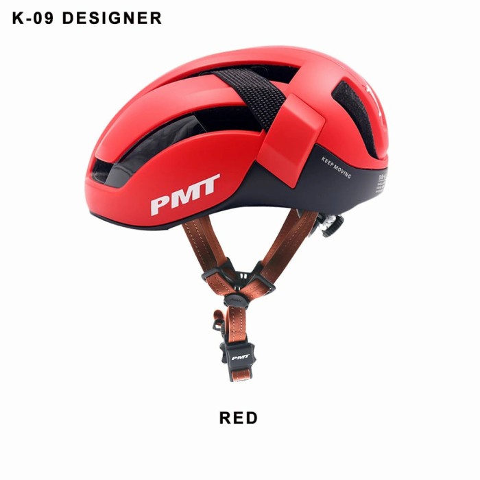 ✨Ready Helm Sepeda Pmt K-09 Designer Red Diskon