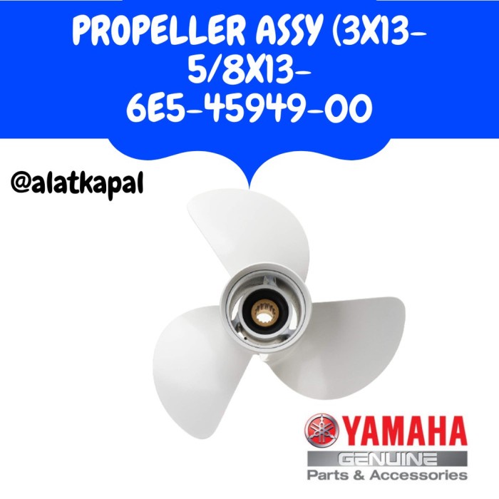 ✨Ready Propeller Assy 3X13-58X13- 6E5-45949-00 Untuk Mesin Tempel Yamaha 50Pk Terbaru