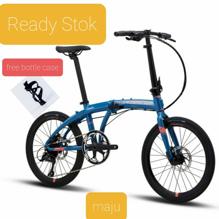 ✨Original Sepeda Lipat 20 Inch Polygon Urbano 5 Free Bottle Case Berkualitas